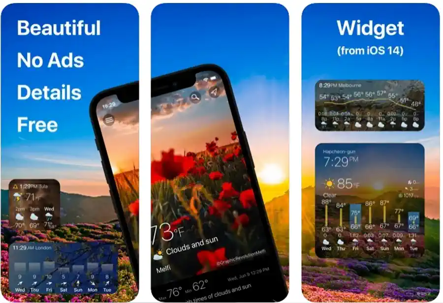 cea mai bună aplicație meteo telefon Android iPhone